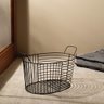 Cesta Organizadora Metalizada Preta com Alça - A\CASA - 2