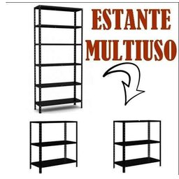 Estante de Aço Multiuso, 6 Prateleiras, 190x90x30cm, Cinza, Suporta 100kg Organizadora - 2