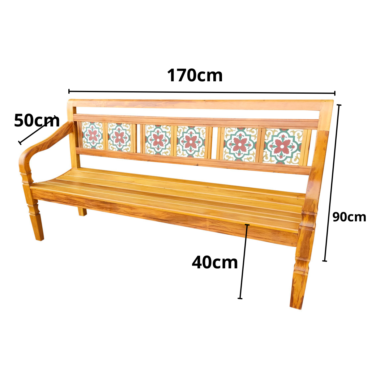 Ver imagem 2 de Banco Namoradeira 3lugares Madeira de Demolição em Ladrilhos Sudeste Rústico