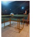 Ver imagem 2 de Pes de Mesa Estilo Industrial Modelo T 75x60cm Kit c/2un - Cobre