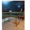 Ver imagem 2 de Pes de Mesa Estilo Industrial Modelo T 75x60cm Kit c/2un - Cobre