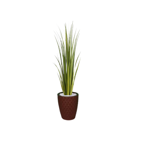 Planta Árvore Artificial Grass 1,20 m Kit + Vaso E. Marrom 30 cm