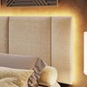 Cabeceira Estofada Cama Casal Queen Size Led Splend 160 Cm:linho Bege - 11