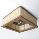 Ver imagem 4 de Luminária Lustre Pendente Rústico Retro Madeira Sisal 45cm