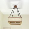 Luminária Lustre Pendente Rústico Retro Madeira Sisal 45cm - 3
