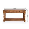 Aparador Mesa Rústico Decorativo em Madeira Maciça Bh 150cm com Pés Torneados - Natural - 4