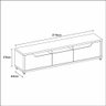 Rack para Tv Jersey 2.20m 3 Gavetas Cedro/verde Oliva - Casa D - 2
