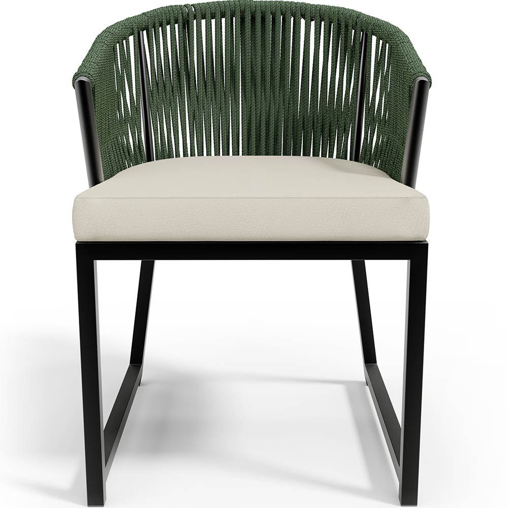 Kit 08 Cadeiras Decorativas para Área Gourmet Cozinha Corda Náutica Bethari D04 Verde - Lyam Decor - 6