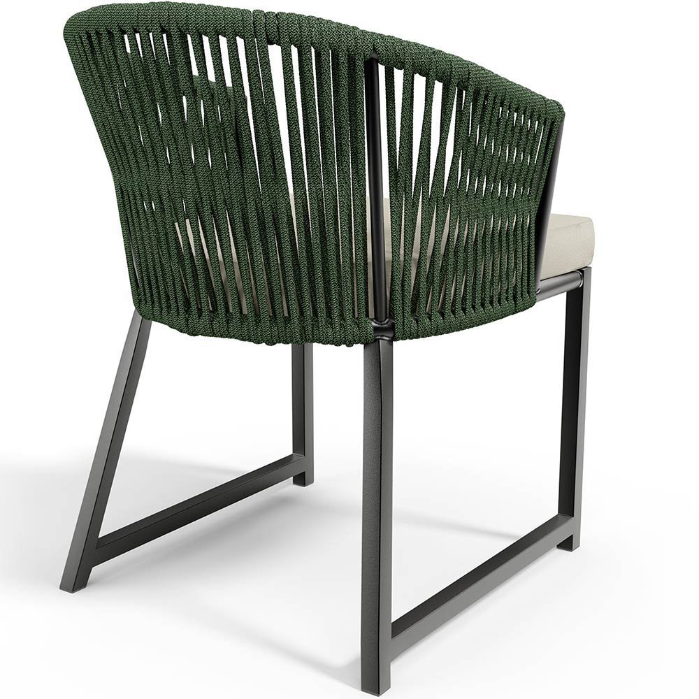 Kit 08 Cadeiras Decorativas Para Área Gourmet Cozinha Corda Náutica Bethari D04 Verde - Lyam Decor - 8