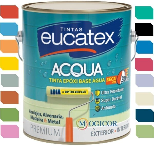 Tinta Epóxi Base Água 3,6l - Eucatex - Bolinha de Sabão - 1