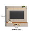 Ver imagem 4 de Painel para Tv até 70 Polegadas Ferrara 2 Portas Canela/off White - Linea Brasil