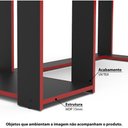 Ver imagem 2 de Mesa Escrivaninha Gamer Singapura - Preto/Vermelho