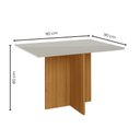 Ver imagem 3 de Sala de Jantar Helo 90x90 com Vidro 4l Cadeiras Jade Poliman Móveis