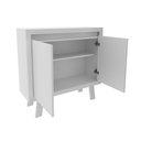 Ver imagem 3 de Armário para Escritório 2 Portas 1 Prateleira Me41417 Branco - Tecno Mobili
