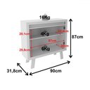 Ver imagem 4 de Armário para Escritório 2 Portas 1 Prateleira Me41417 Branco - Tecno Mobili