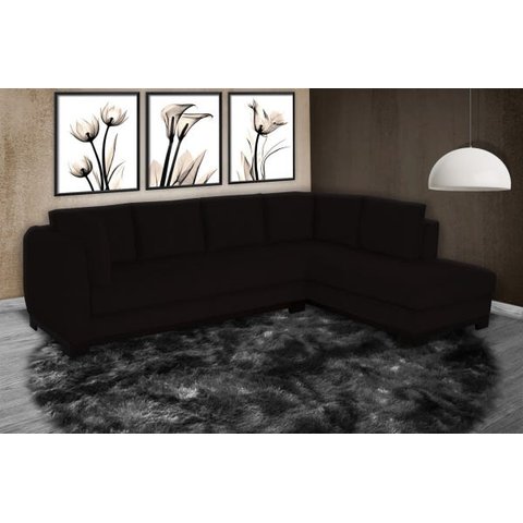 Sofá Dumont 290x230 Tecido Suede Animale Marrom