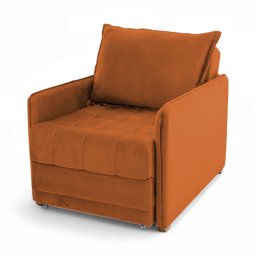 Poltrona Cama Reclinável Retrátil Viena Veludo Terracota - Loja Sheep - 3