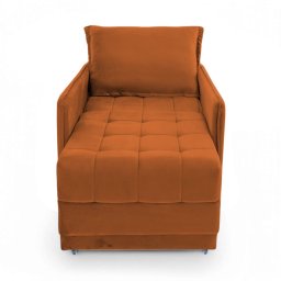 Poltrona Cama Reclinável Retrátil Viena Veludo Terracota - Loja Sheep - 5