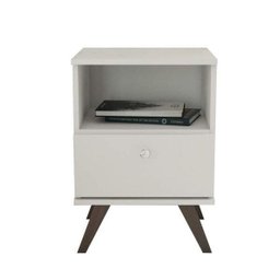 Conjunto Mesa de Cabeceira e Cômoda 3 Gavetas Lyz Espresso Móveis - 4 Conjunto Mesa de Cabeceira e Cômoda 3 Gavetas Lyz Espresso Móveis - 4