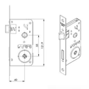 Ver imagem 2 de Fechadura Pado Concept 401-40 Externa Tetra Roseta Redonda Escovado