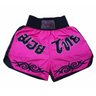Kit Muay Thai Fheras Luva Bandagem Bucal Shorts 12oz Rosa - 3