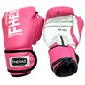 Kit Muay Thai Fheras Luva Bandagem Bucal Shorts 12oz Rosa - 2