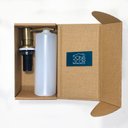 Ver imagem 6 de Dispenser Dosador Detergente Dourado Ouro Gold Inox 350ml Embutir Bancada Cozinha Porta Sabonete Liq