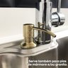 Dispenser Dosador Detergente Dourado Ouro Gold Inox 350ml Embutir Bancada Cozinha Porta Sabonete Liq - 3