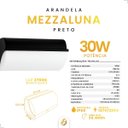 Ver imagem 2 de Luminária de Parede Arandela Mezzaluna Externa Led 2700k Luz Amarela 30w Bivolt P/ Varanda Quintal