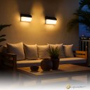 Ver imagem 3 de Luminária de Parede Arandela Mezzaluna Externa Led 2700k Luz Amarela 30w Bivolt P/ Varanda Quintal