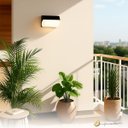 Ver imagem 4 de Luminária de Parede Arandela Mezzaluna Externa Led 2700k Luz Amarela 30w Bivolt P/ Varanda Quintal