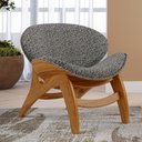 Ver imagem 2 de Poltrona Decorativa Orgânica Sala Living Kadosh L02 Linho Mescla Chumbo - Lyam Decor