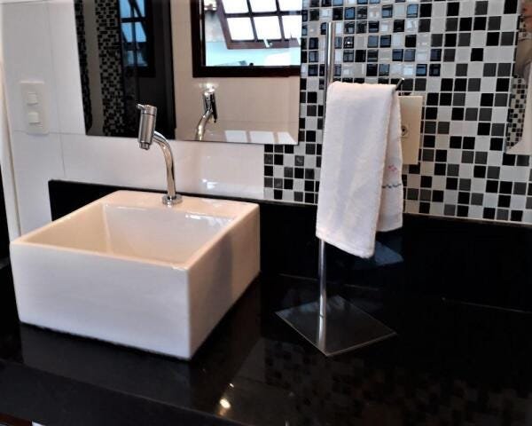 Porta Toalha Para Bancada Aço Inox Polido 116Cp Grego Metal - 3