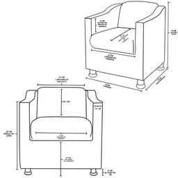 Kit 4 Poltronas para Recepção Clínica Médica - Balaqui Decor Cor:Marrom - 6