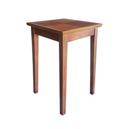 Mesa Lateral Rústica 40x40cm em Madeira Maciça - Castanho - 3
