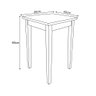 Mesa Lateral Rústica 40x40cm em Madeira Maciça - Castanho - 4