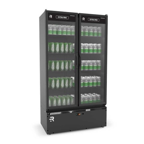Auto Serviço Vanguard Extra Frio 2 Portas Vidro Aquecido Preto/preto Asvef2p 220v - Refrimate