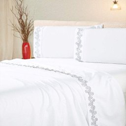 Jogo de Cama Casal Enxoval 4 Peças Recém Casados Microfibra Casaborda - 1 Jogo de Cama Casal Enxoval 4 Peças Recém Casados Microfibra Casaborda - 1