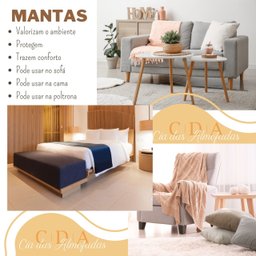 Manta para Sofa Algodao Diversas Cores 1.40 X 1.20m - Bege Escuro - 4