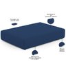 Puff Pet Cama Estofada para Cachorro Marley L02 Suede Azul Marinho - Inoviza - 4