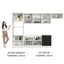 Ver mais imagens de Armário de Cozinha Completa 330cm Branco Preto Agata Madesa 01