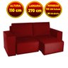 Sofá Menphis 2,70M Tecido Linho Vermelho - 2