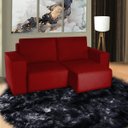 Ver imagem 1 de Sofá Menphis 2,70M Tecido Linho Vermelho