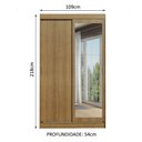 Ver imagem 3 de Guarda-Roupa Solteiro Madesa Tokio 2 Portas de Correr com Espelho 2 Gavetas Rustic Cor:Rustic