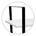 Ver imagem 4 de Prateleira Vita Design Industrial Estante 60x30cm Preto e Branco