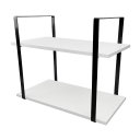 Ver imagem 1 de Prateleira Vita Design Industrial Estante 60x30cm Preto e Branco