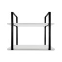 Ver imagem 3 de Prateleira Vita Design Industrial Estante 60x30cm Preto e Branco