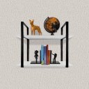 Ver imagem 2 de Prateleira Vita Design Industrial Estante 60x30cm Preto e Branco