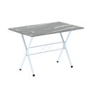 Ver imagem 5 de Conjunto de Mesa Tubular 100x60cm Tampo em Granito com 4 Cadeiras Lívia Branco/Preto Floral