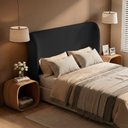 Ver imagem 6 de Cabeceira para Cama Box King Size Liah 195cm Bouclê Preto - Desk Design